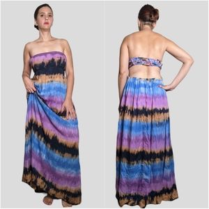 TIARE HAWAII Kai Maxi Tie-dye Dress ~ NWT